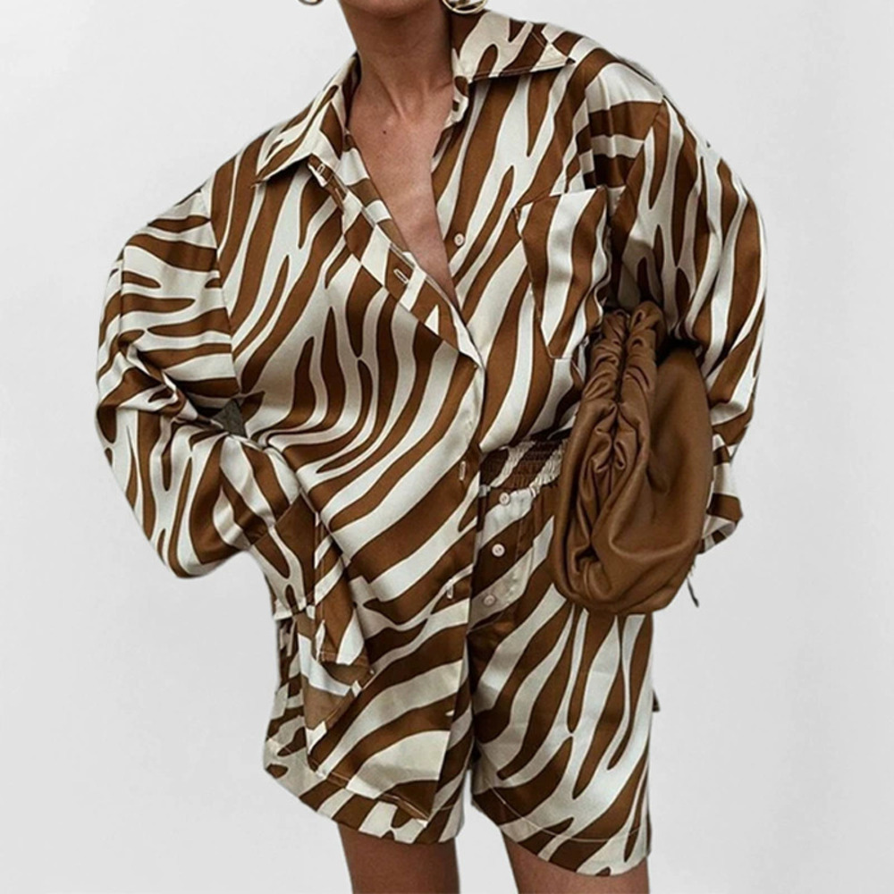 ZARA Summer Fashion Casual Printed Top and Shorts 2 Piece Set - Picture 6 of 6